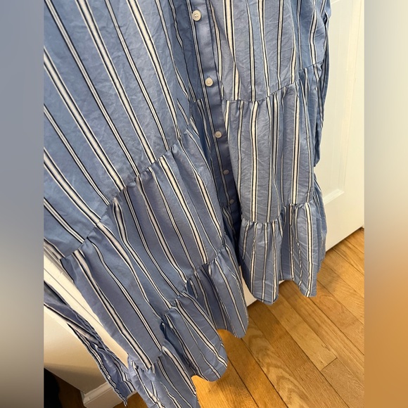 NWOT Tommy Hilfiger Blue Ruffled Polo Collar Sundress - Picture 4 of 6